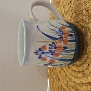 Otagiri Navy Pink Floral Irises Japan Coffee Tea Mug